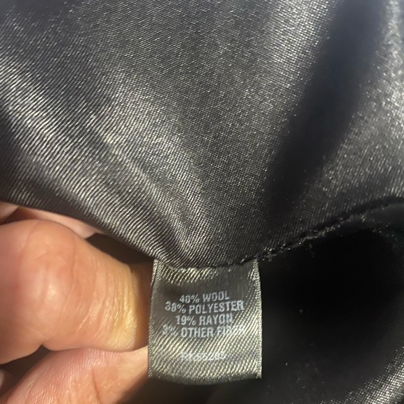 EXPRESS PEACOAT. Black and white plaid. Medium. - Picture 6 of 6